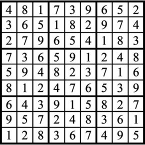 Answers to Previous Sudoku Puzzle