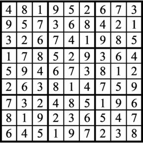 Answers to Previous Sudoku Puzzle