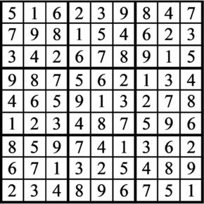 Answers to Previous Sudoku Puzzle