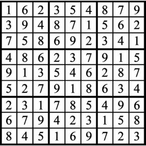 Answers to Previous Sudoku Puzzle