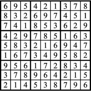 Answers to Previous Sudoku Puzzle