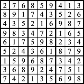 Answers to Previous Sudoku Puzzle