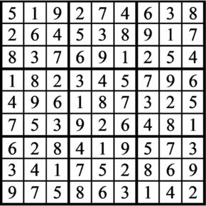 Answers to Previous Sudoku Puzzle