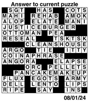 Answers to Previous Crossword