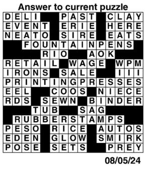 Answers to Previous Crossword