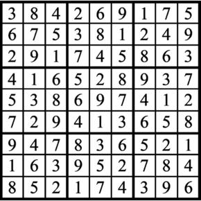 Answers to Previous Sudoku Puzzle