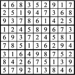 Answers to Previous Sudoku Puzzle