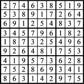 Answers to Previous Sudoku Puzzle