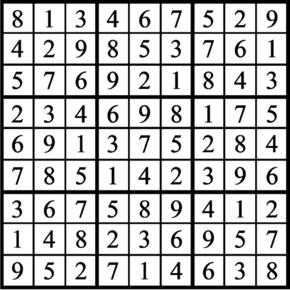 Answers to Previous Sudoku Puzzle