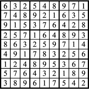 Answers to Previous Sudoku Puzzle