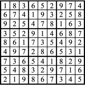 Answers to Previous Sudoku Puzzle