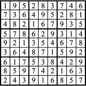 Answers to Previous Sudoku Puzzle