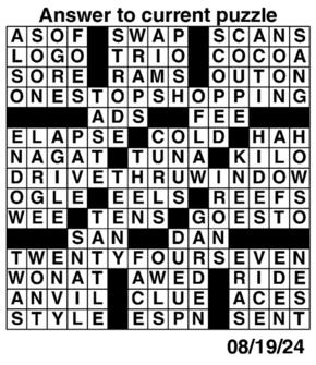 Answers to Previous Crossword