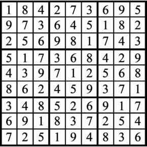 Answers to Previous Sudoku Puzzle