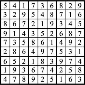 Answers to Previous Sudoku Puzzle