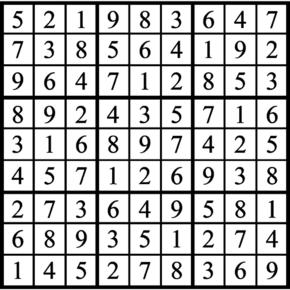 Answers to Previous Sudoku Puzzle