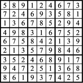 Answers to Previous Sudoku Puzzle