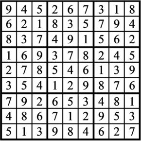 Answers to Previous Sudoku Puzzle