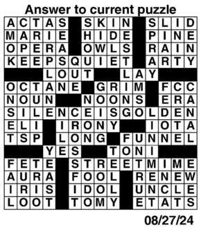 Answers to Previous Crossword