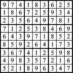 Answers to Previous Sudoku Puzzle