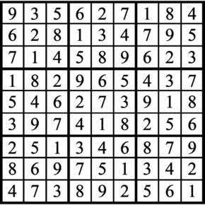 Answers to Previous Sudoku Puzzle