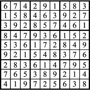 Answers to Previous Sudoku Puzzle