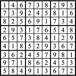 Answers to Previous Sudoku Puzzle