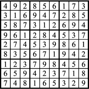 Answers to Previous Sudoku Puzzle