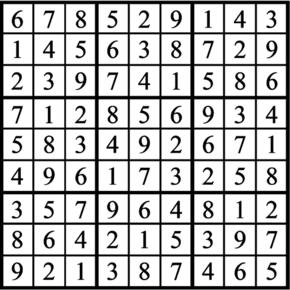 Answers to Previous Sudoku Puzzle