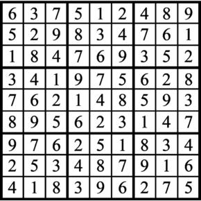 Answers to Previous Sudoku Puzzle