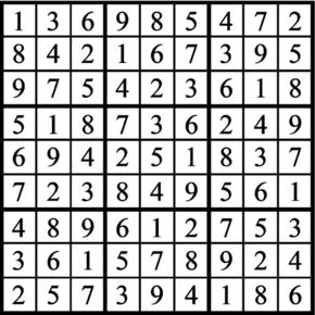 Answers to Previous Sudoku Puzzle