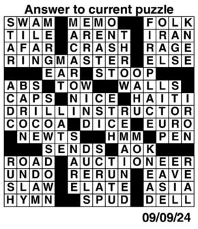 Answers to Previous Crossword