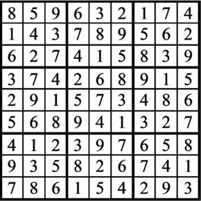 Answers to Previous Sudoku Puzzle