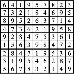 Answers to Previous Sudoku Puzzle