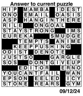 Answers to Previous Crossword