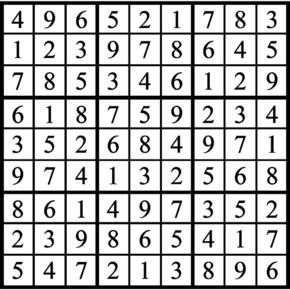 Answers to Previous Sudoku Puzzle