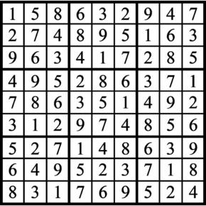 Answers to Previous Sudoku Puzzle