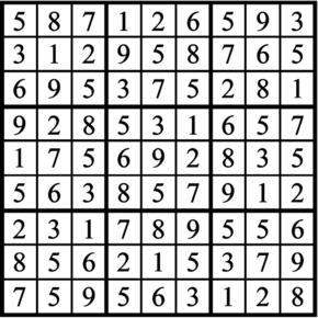 Answers to Previous Sudoku Puzzle