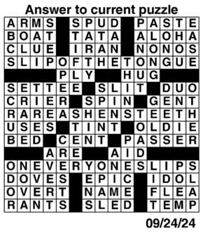 Answers to Previous Crossword