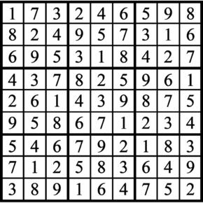 Answers to Previous Sudoku Puzzle