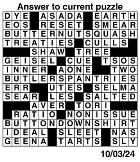 Answers to Previous Crossword