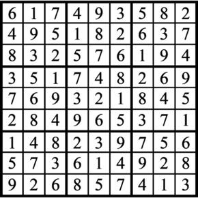 Answers to Previous Sudoku Puzzle