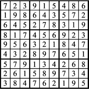 Answers to Previous Sudoku Puzzle