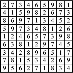 Answers to Previous Sudoku Puzzle