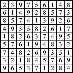 Answers to Previous Sudoku Puzzle