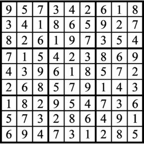 Answers to Previous Sudoku Puzzle