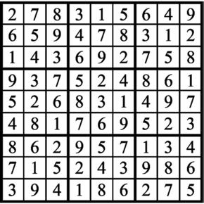 Answers to Previous Sudoku Puzzle