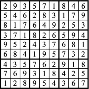 Answers to Previous Sudoku Puzzle