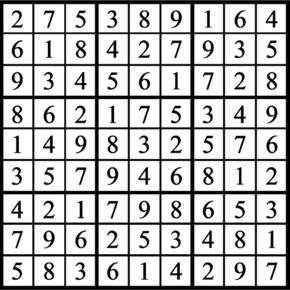 Answers to Previous Sudoku Puzzle