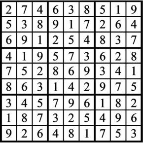 Answers to Previous Sudoku Puzzle